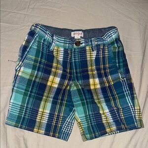 Cat & Jack Blue and Green Plaid Shorts